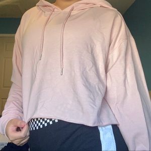 Cropped Pink Hoodie